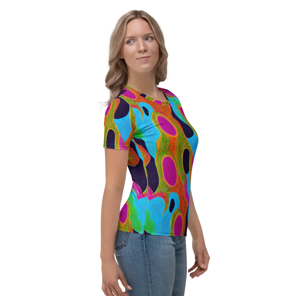 Galactic Harmony on Women's Crew Neck T-Shirt — Right