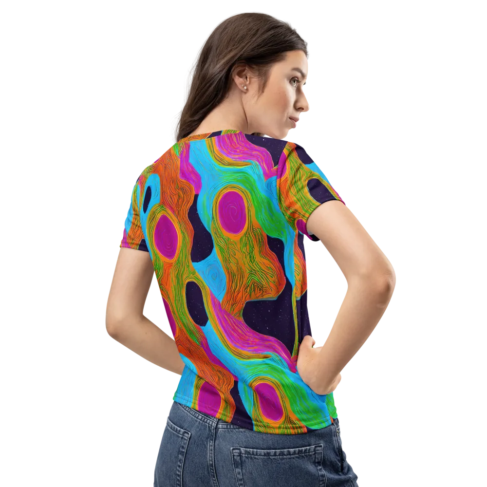Galactic Harmony on Women's Crew Neck T-Shirt — Back