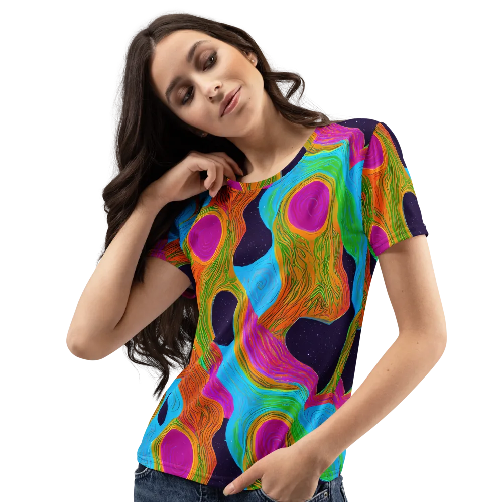 Galactic Harmony on Women's Crew Neck T-Shirt — Left Front