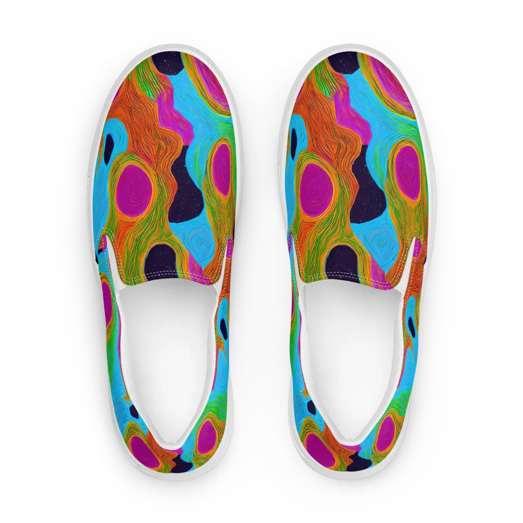 Galactic Harmony on Men's Slip-On Canvas Shoes — Front