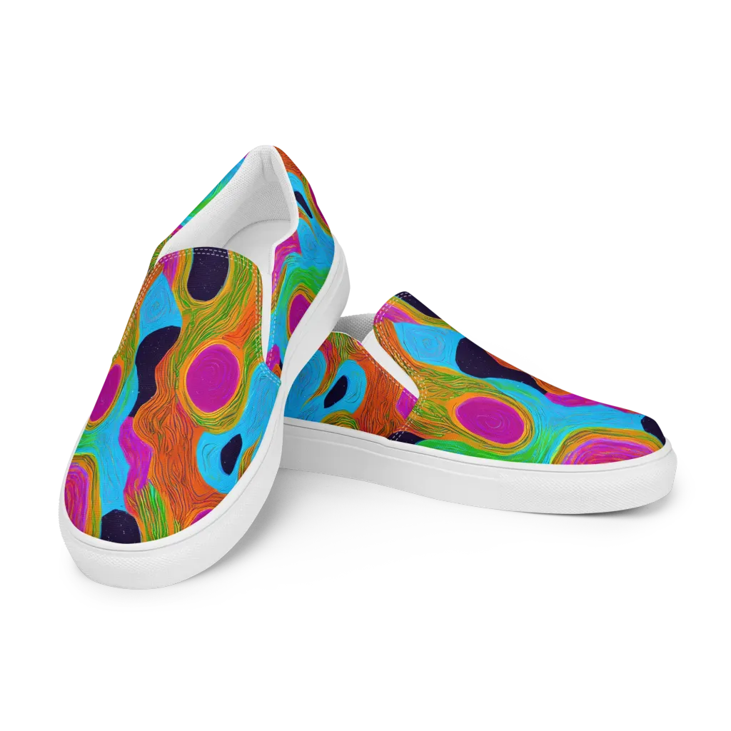 Galactic Harmony on Men's Slip-On Canvas Shoes — Left Front