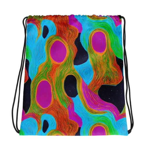 Galactic Harmony on a Drawstring Bag