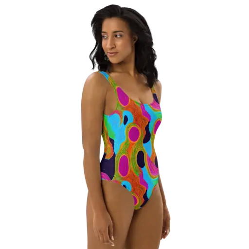 Galactic Harmony on a One-Piece Swimsuit