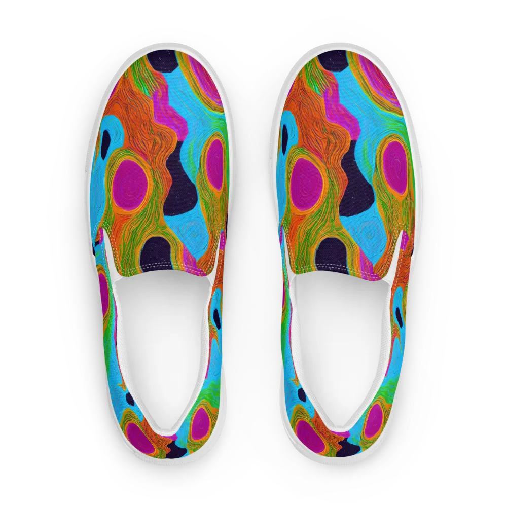 Galactic Harmony on Women's Slip-On Canvas Shoes — Front
