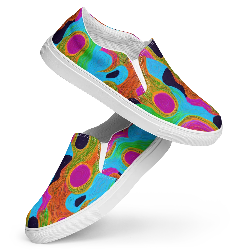 Galactic Harmony on Women's Slip-On Canvas Shoes — Front