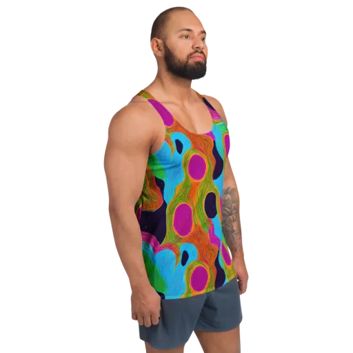 Galactic Harmony on a Men's Tank Top