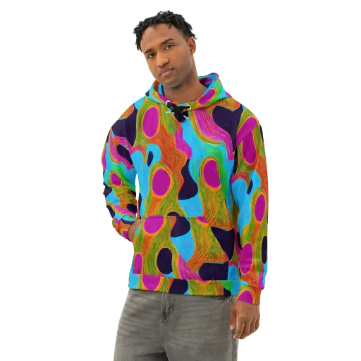 Galactic Harmony on a Cotton Hoodie
