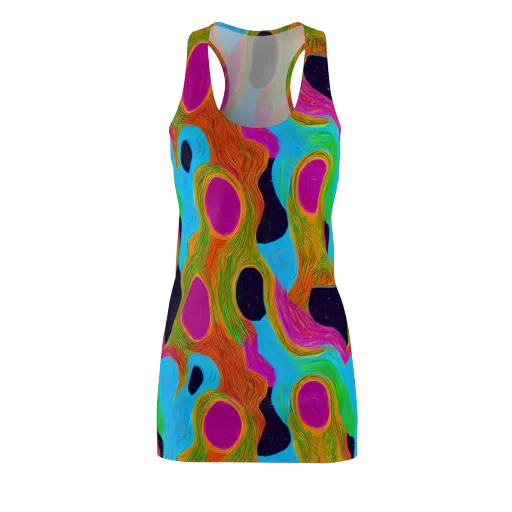 Galactic Harmony on a Racerback Dress