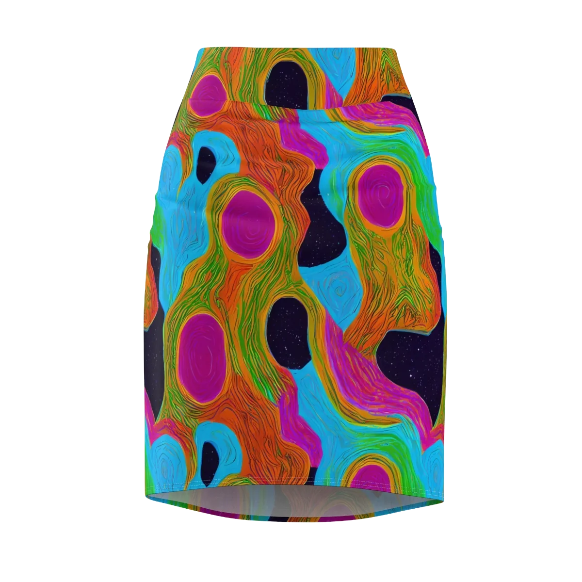Galactic Harmony on Pencil Skirt — Front