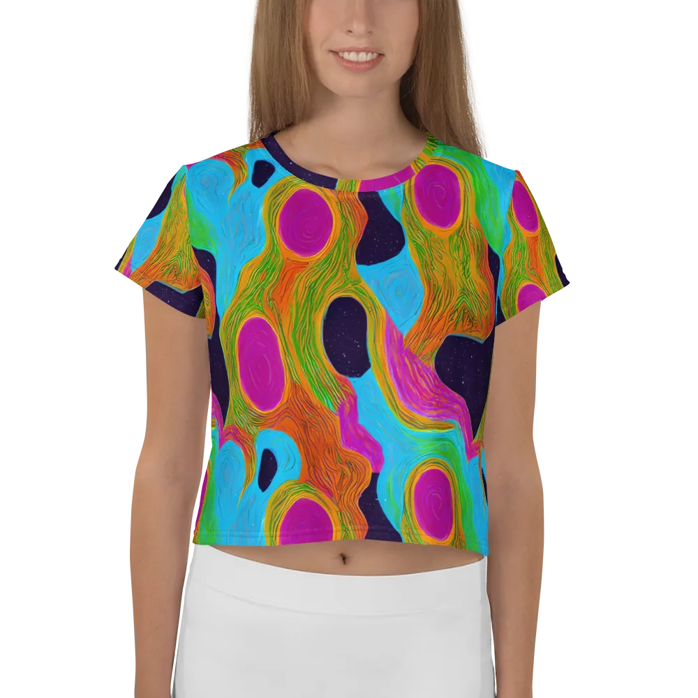 Galactic Harmony on Crop Tee — Front