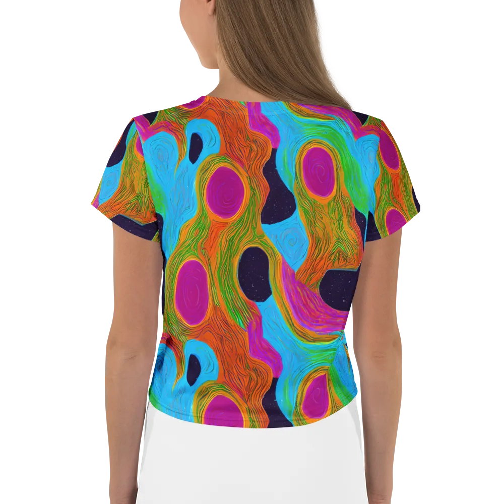 Galactic Harmony on Crop Tee — Back