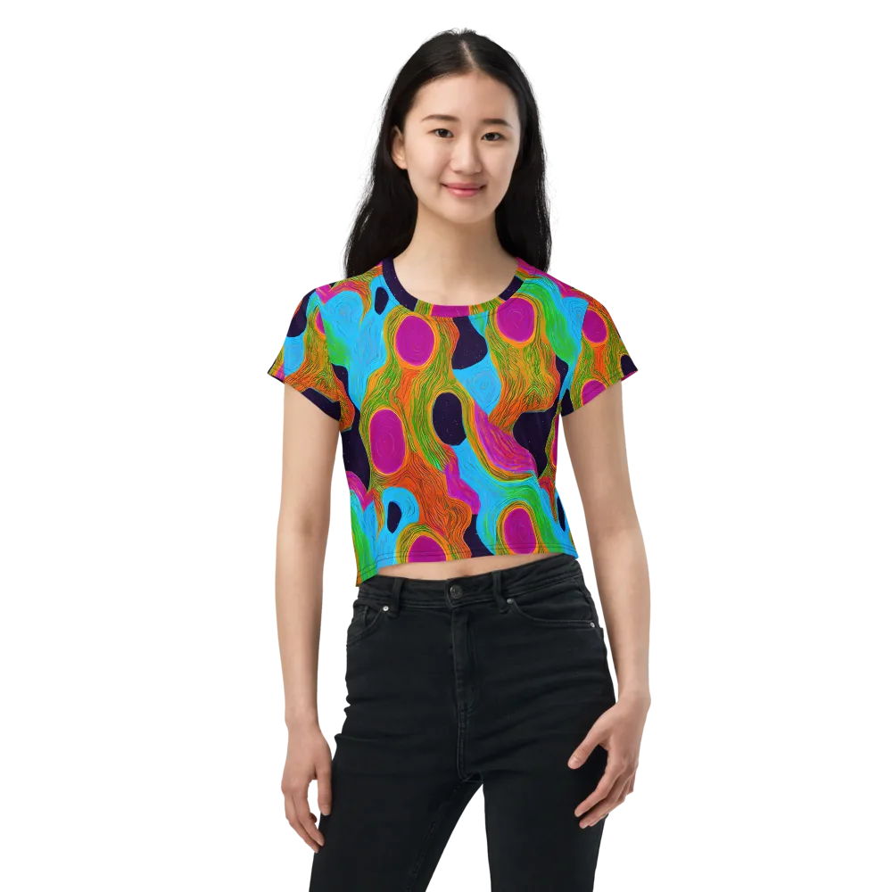 Galactic Harmony on Crop Tee — Front