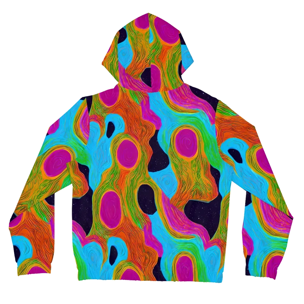 Galactic Harmony on Women's Full-Zip Hoodie — Back