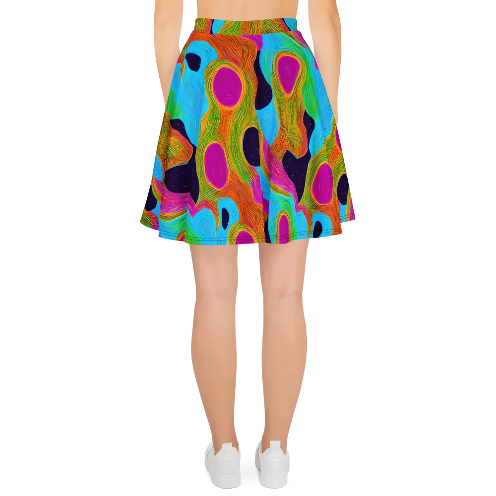Galactic Harmony on Skater Skirt — Back