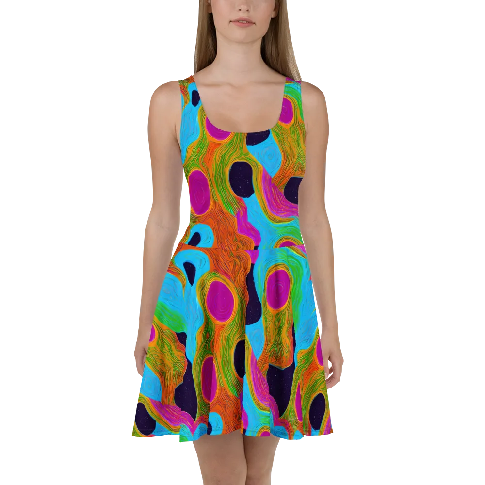 Galactic Harmony on Skater Dress — Front