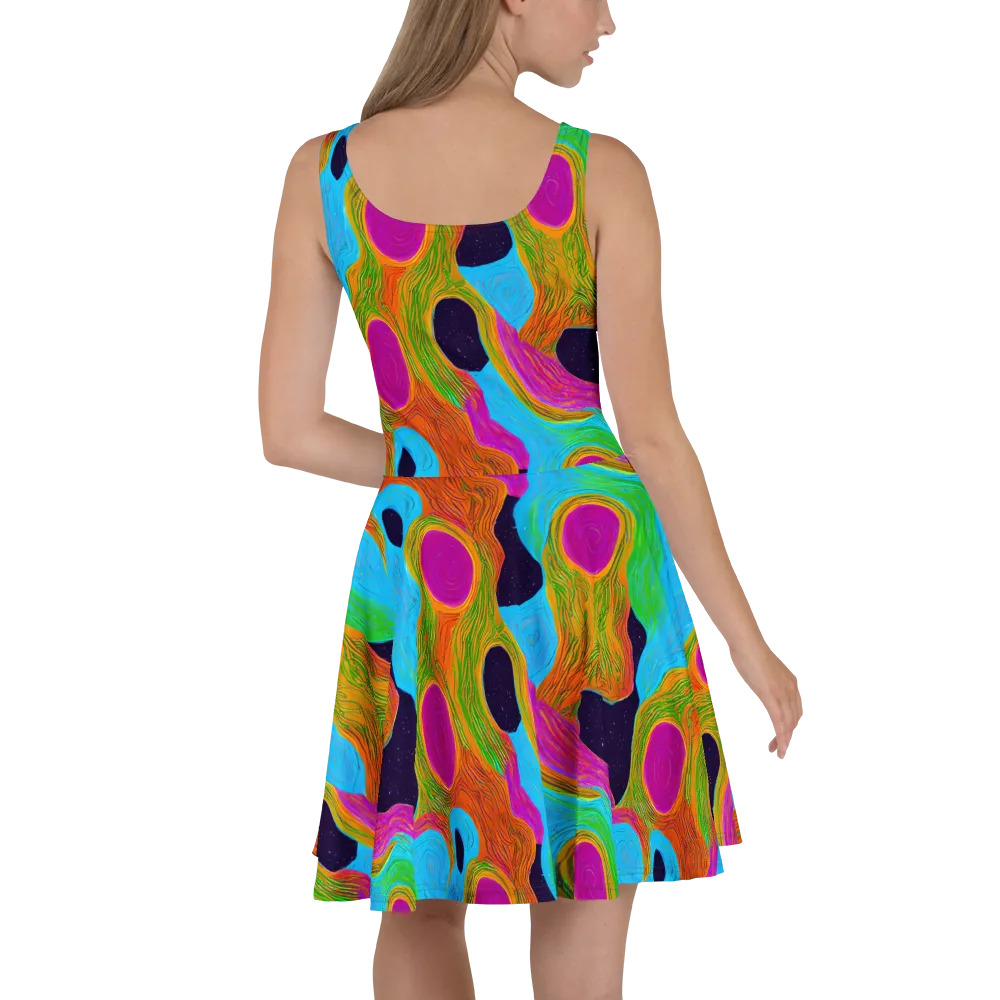 Galactic Harmony on Skater Dress — Back