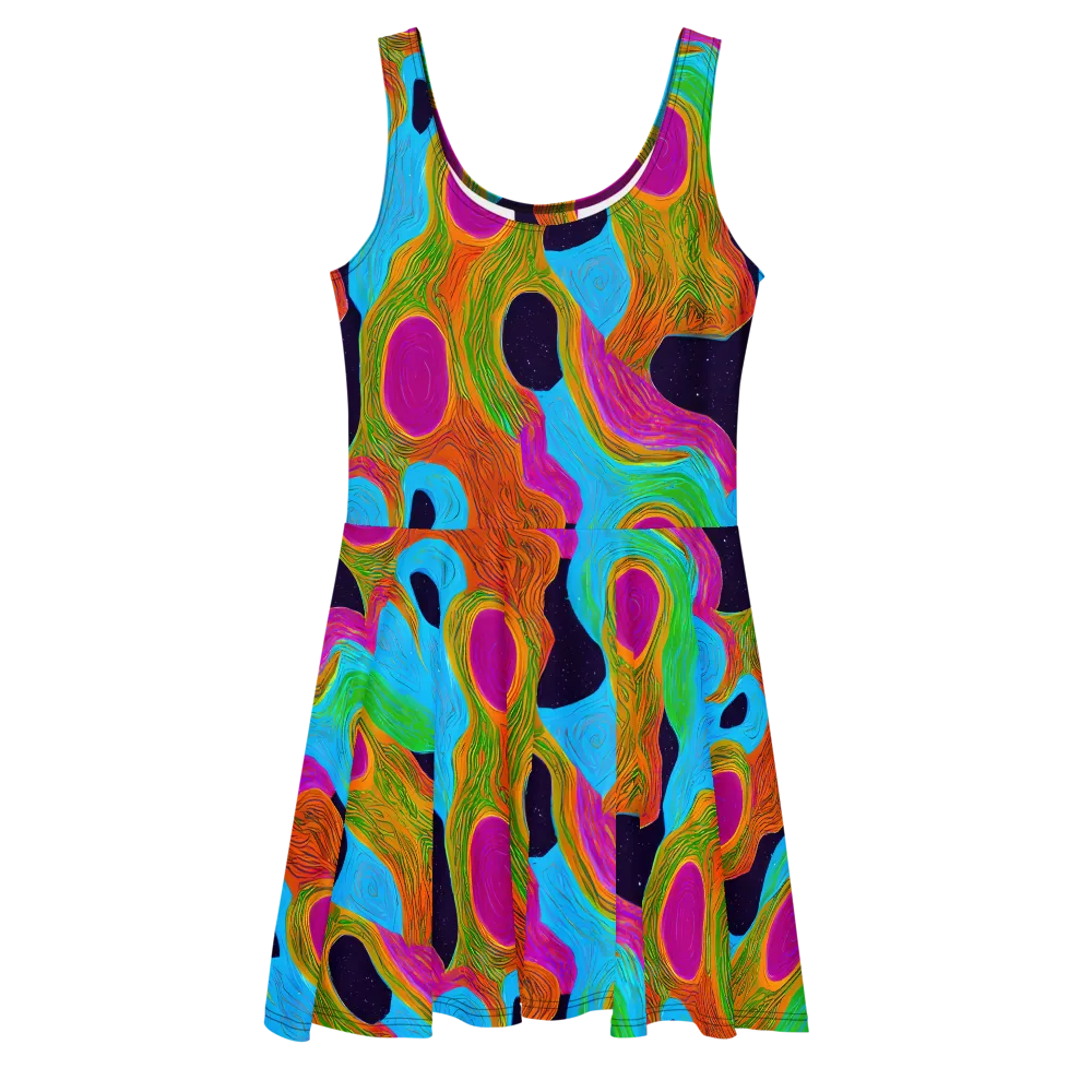 Galactic Harmony on Skater Dress — Front