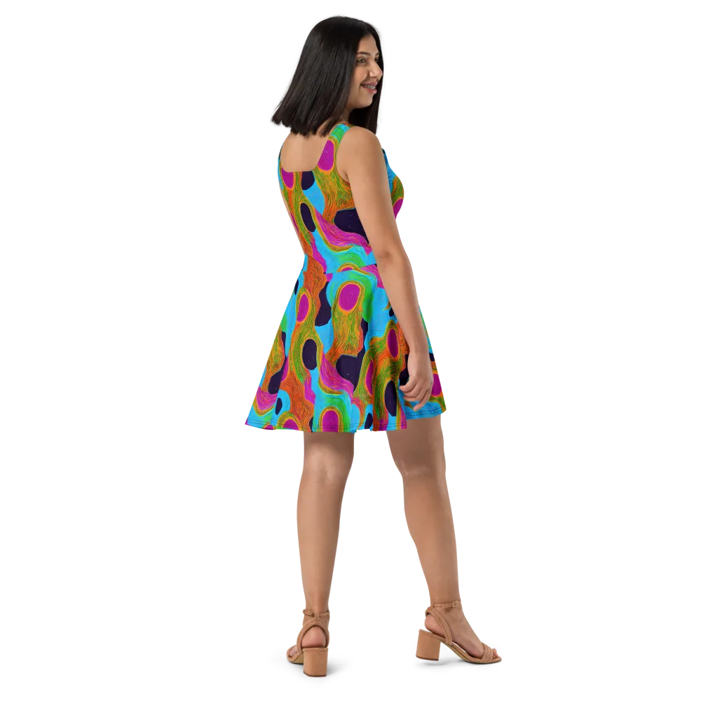 Galactic Harmony on Skater Dress — Right