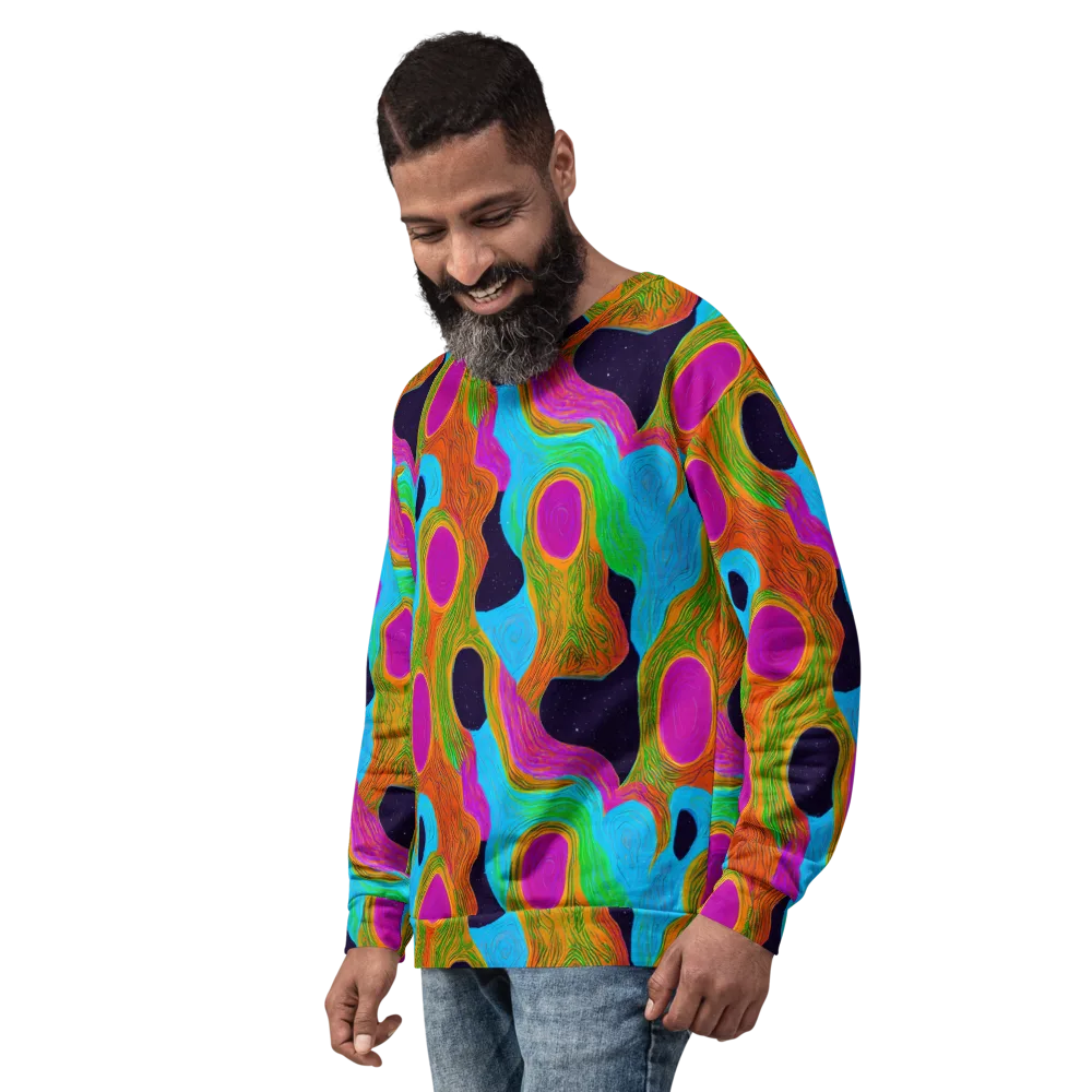 Galactic Harmony on Sweatshirt — Left Front