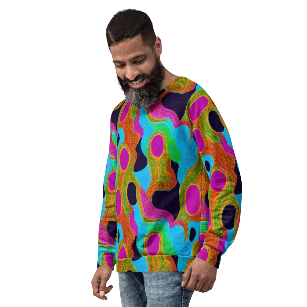 Galactic Harmony on Sweatshirt — Left Front
