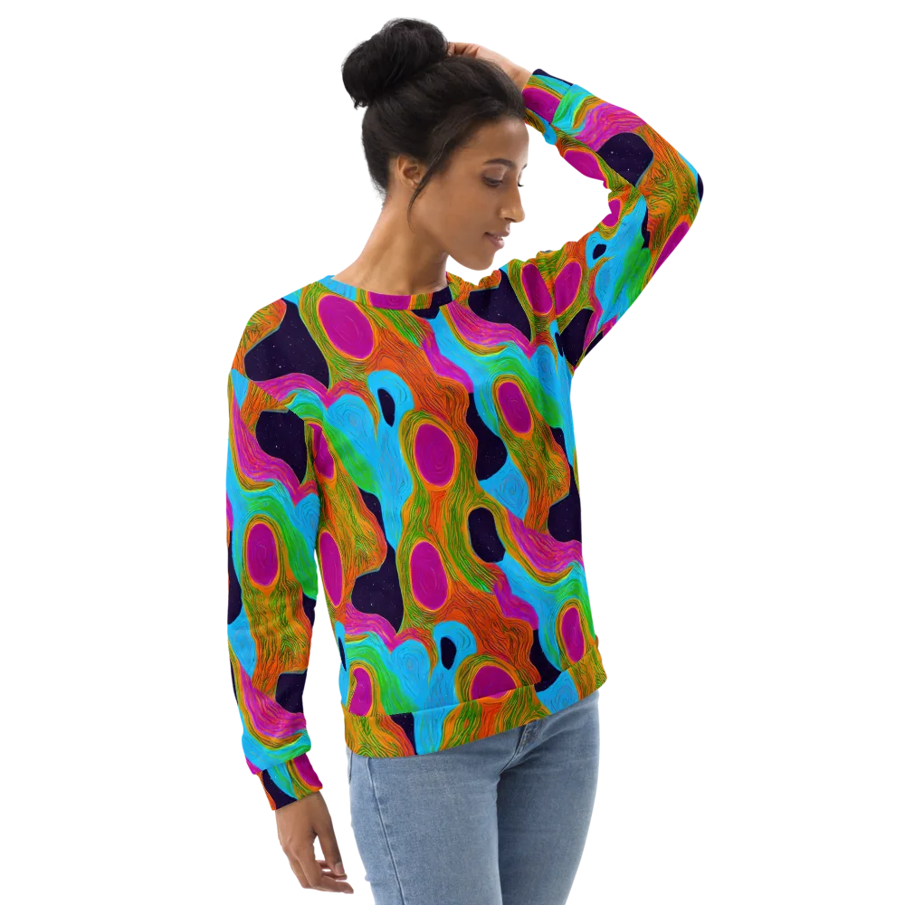 Galactic Harmony on Sweatshirt — Right Front