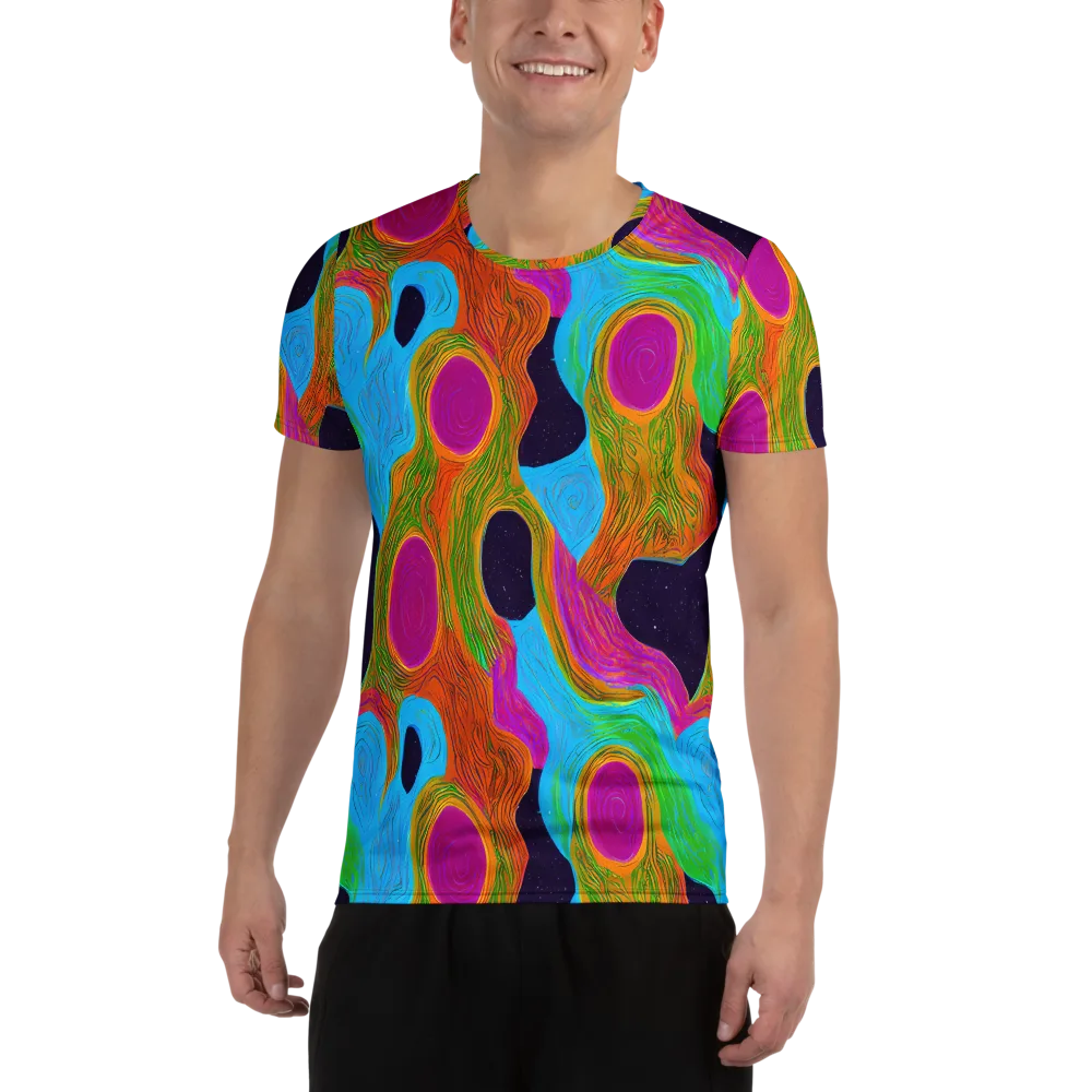Galactic Harmony on Men's Athletic T-Shirt — Front