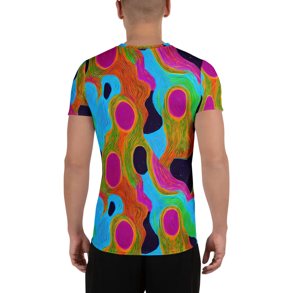 Galactic Harmony on Men's Athletic T-Shirt — Back