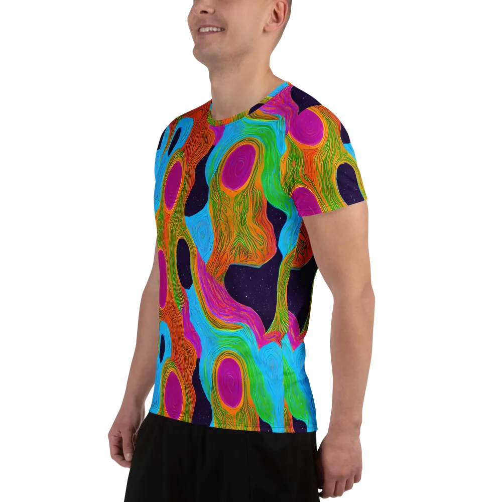 Galactic Harmony on Men's Athletic T-Shirt — Left
