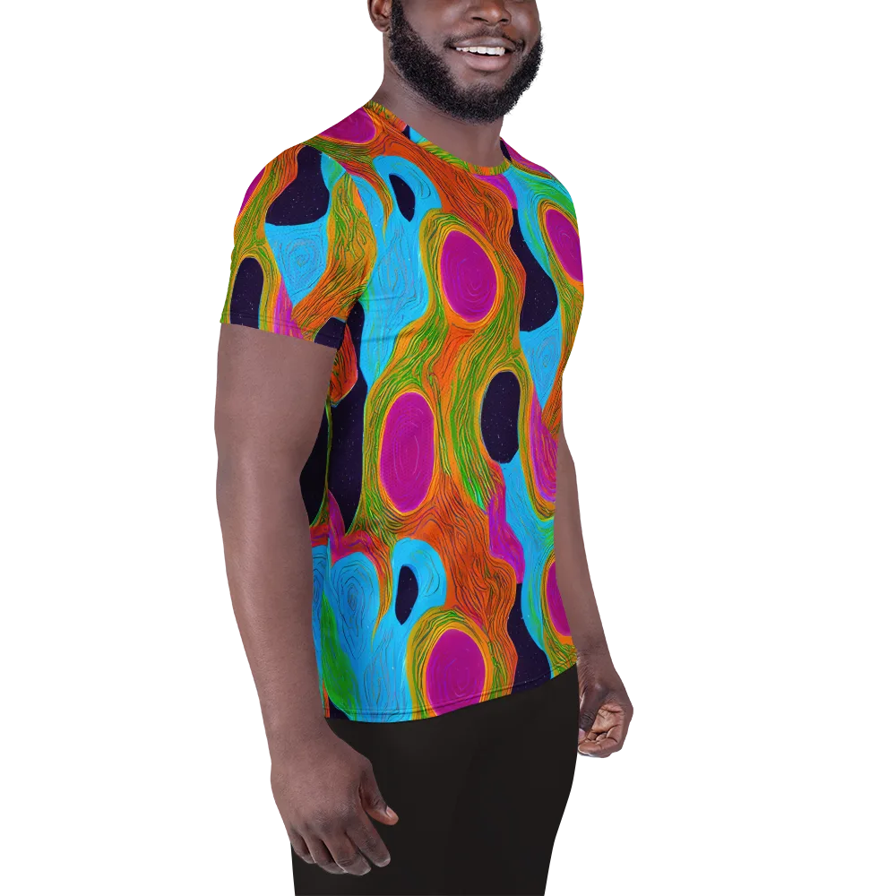 Galactic Harmony on Men's Athletic T-Shirt — Right