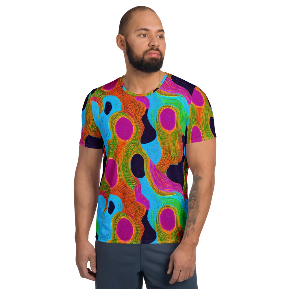 Galactic Harmony on Men's Athletic T-Shirt — Front