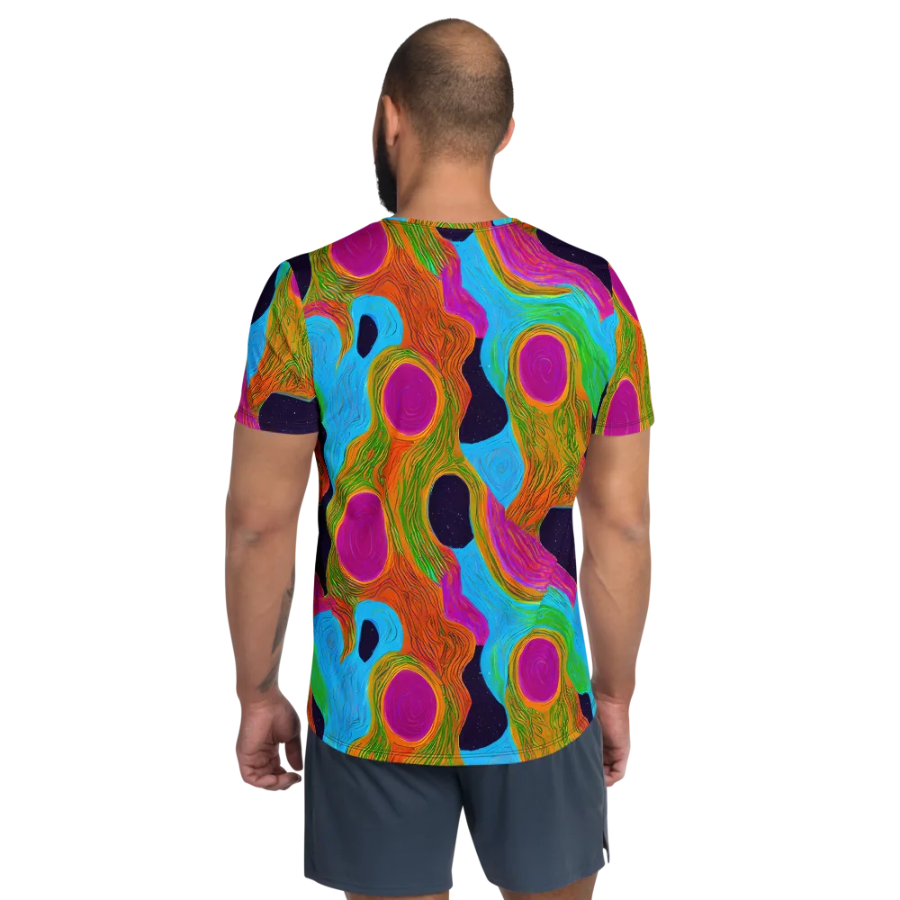 Galactic Harmony on Men's Athletic T-Shirt — Back