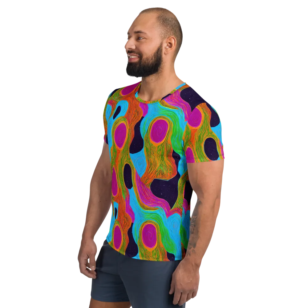 Galactic Harmony on Men's Athletic T-Shirt — Left