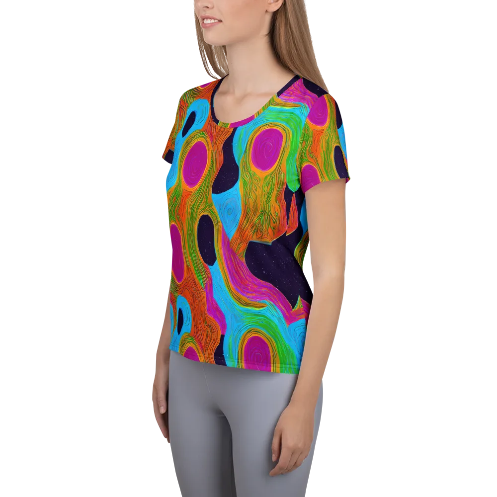 Galactic Harmony on Women's Athletic T-Shirt — Left