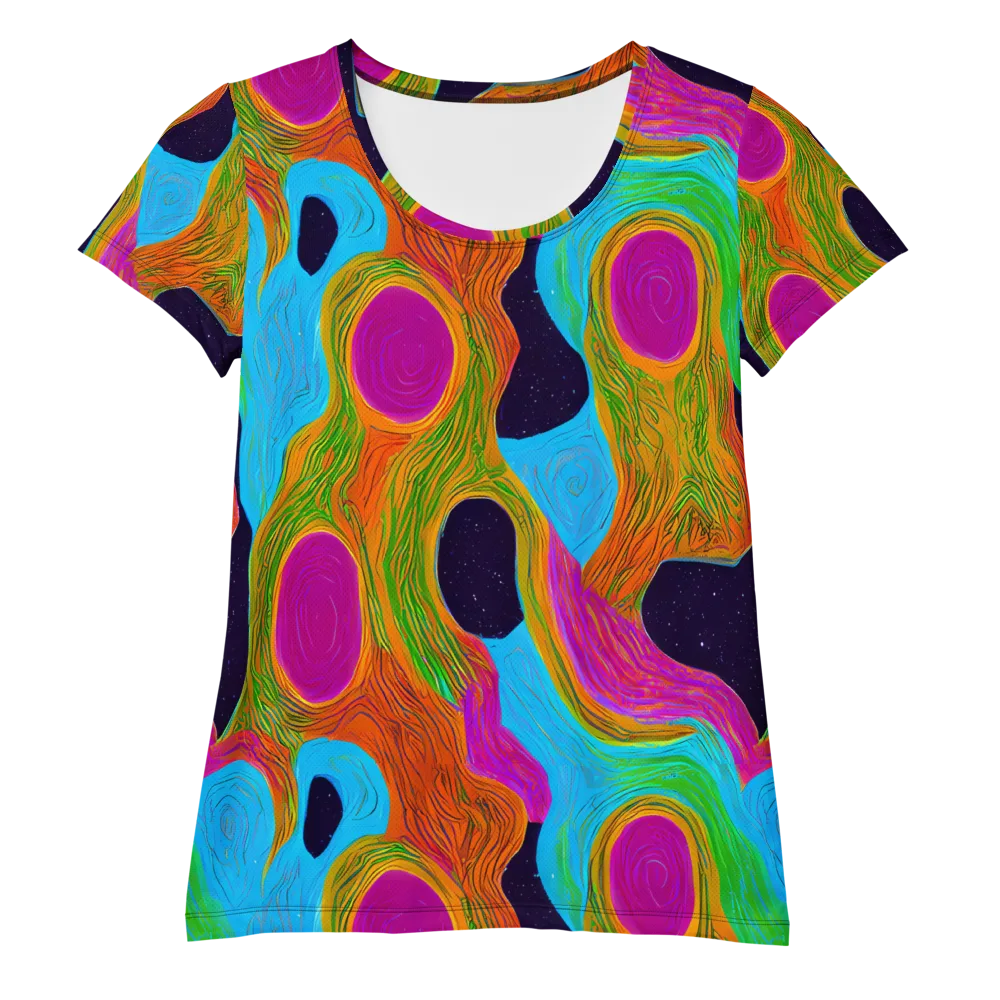 Galactic Harmony on Women's Athletic T-Shirt — Front