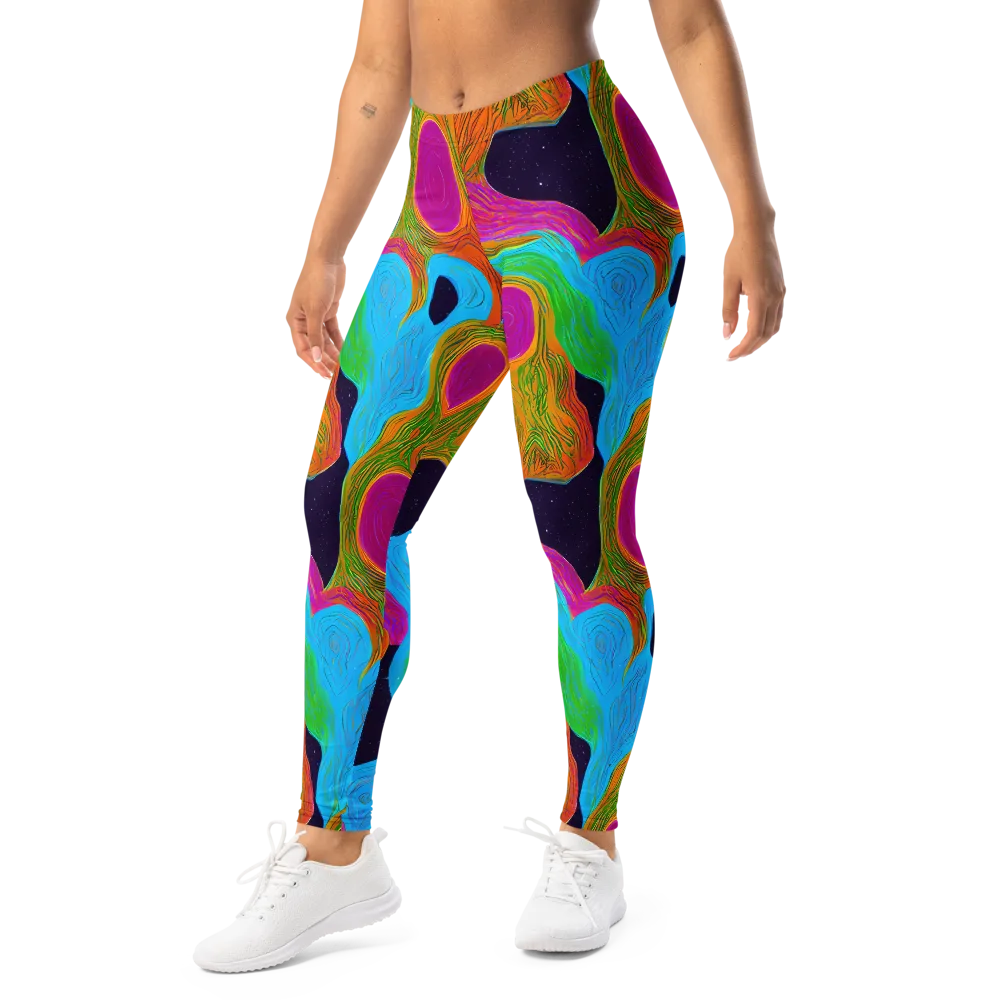 Galactic Harmony on Leggings — Left Front