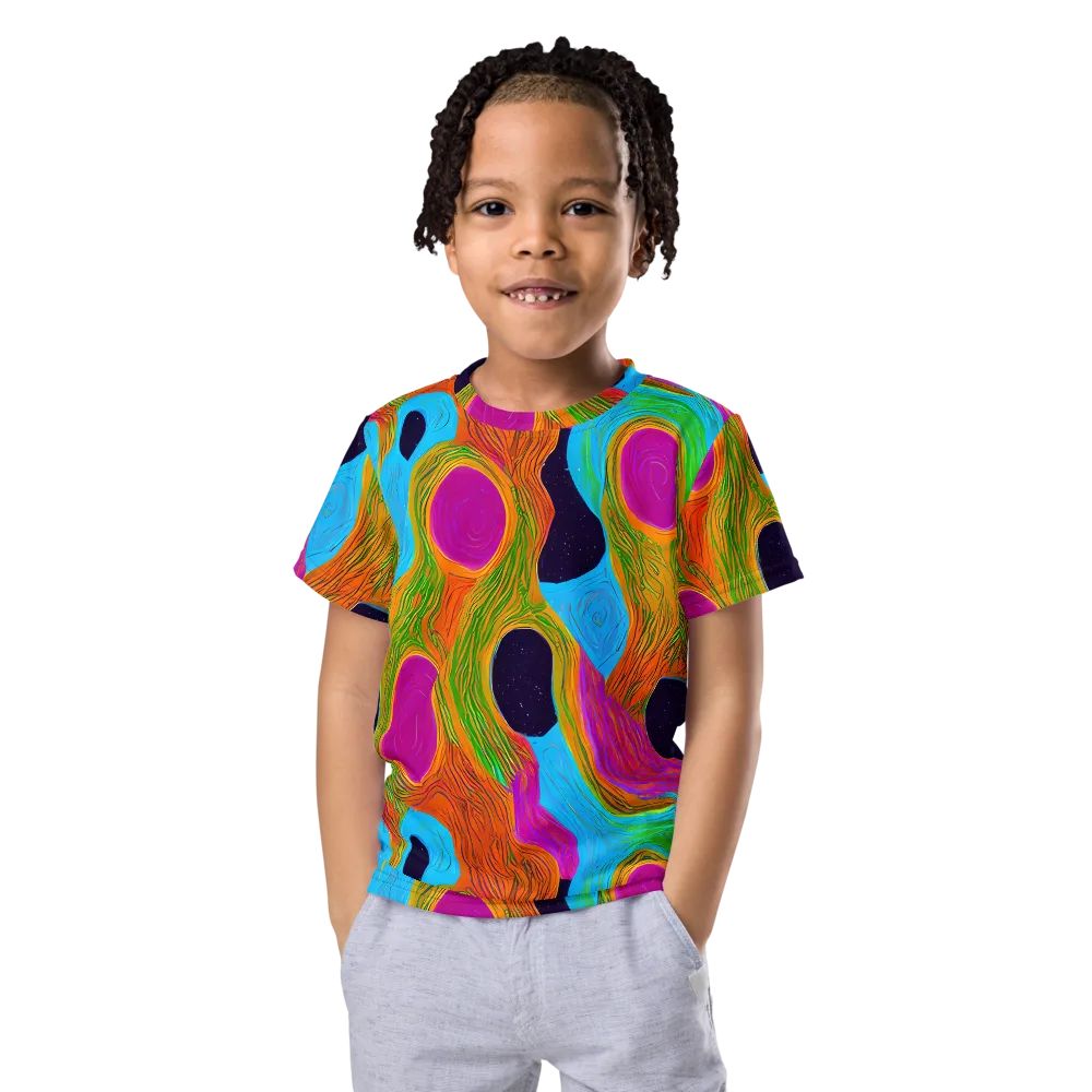 Galactic Harmony on Kids Crew Neck T-Shirt — Front