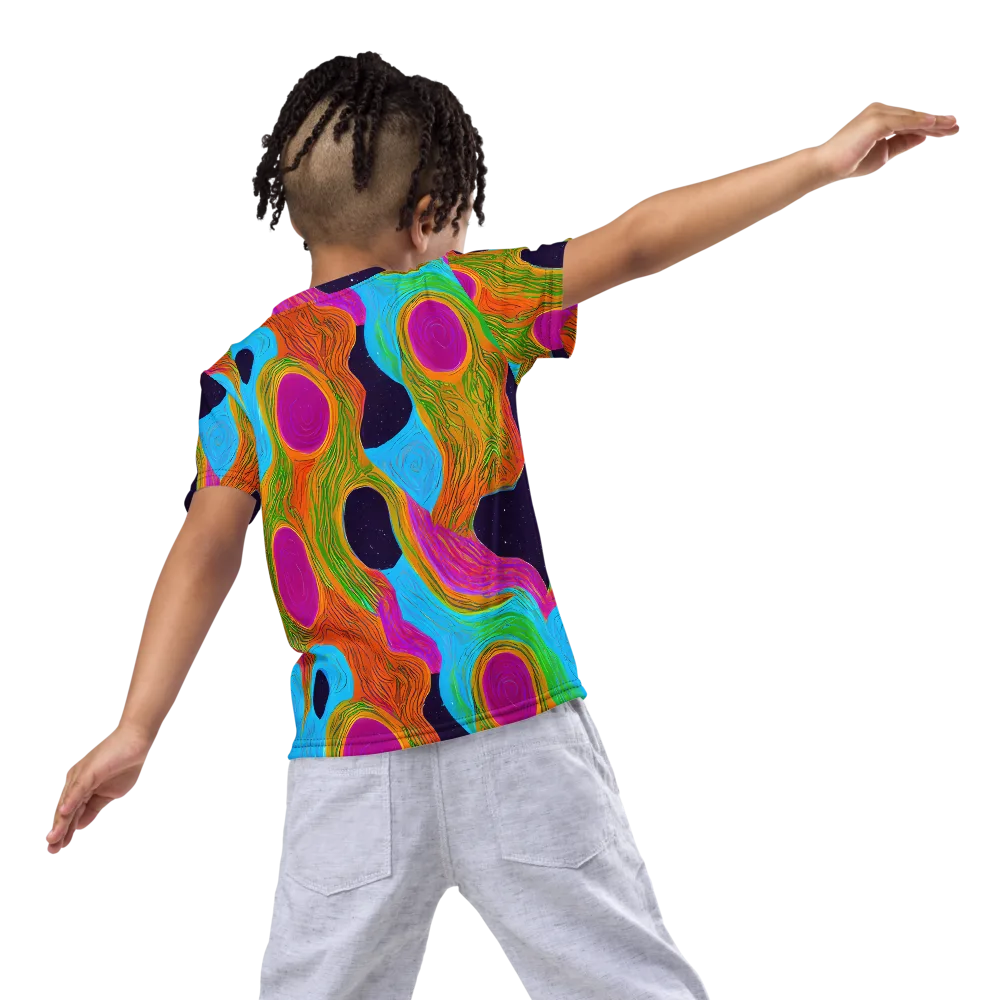 Galactic Harmony on Kids Crew Neck T-Shirt — Back