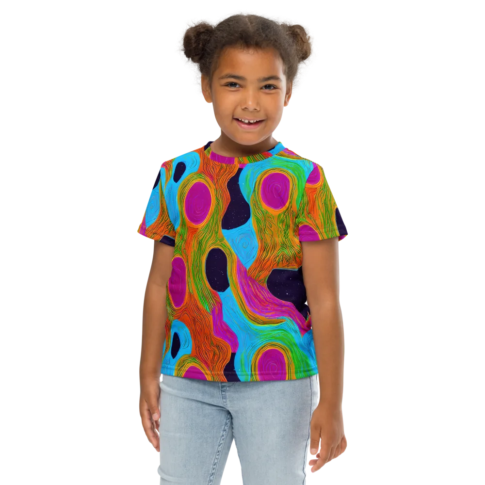 Galactic Harmony on Kids Crew Neck T-Shirt — Front