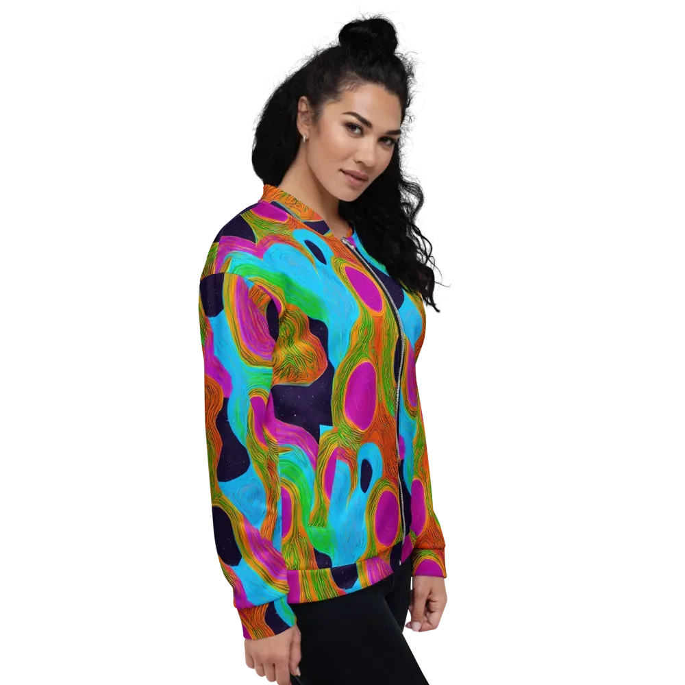 Galactic Harmony on Bomber Jacket — Right