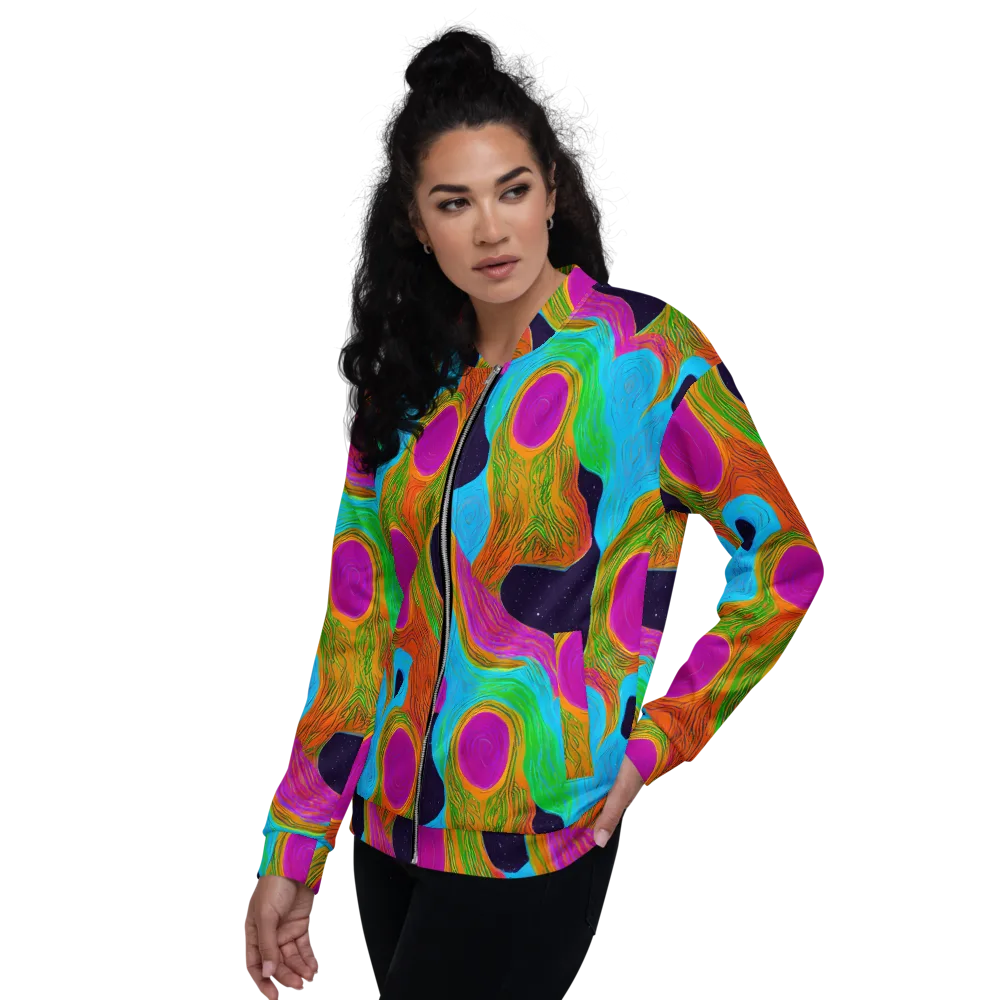 Galactic Harmony on Bomber Jacket — Left