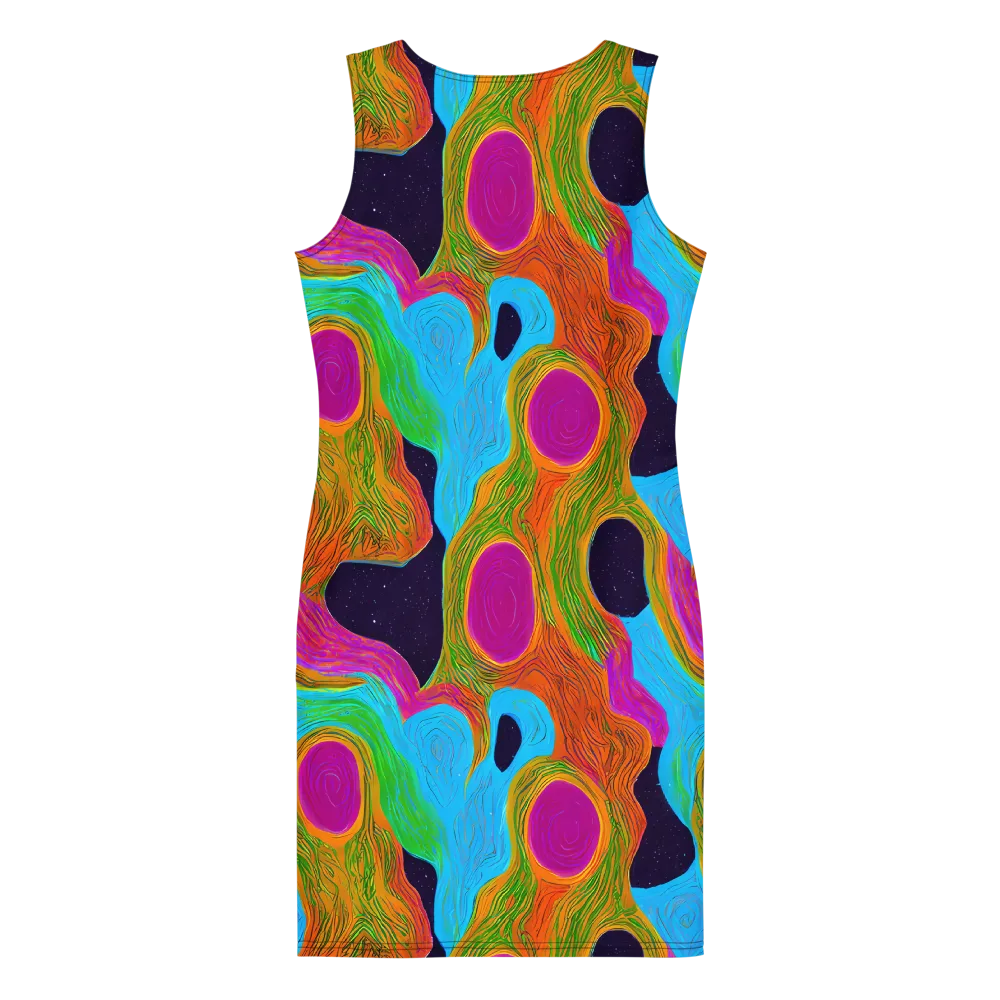 Galactic Harmony on Bodycon Dress — Back