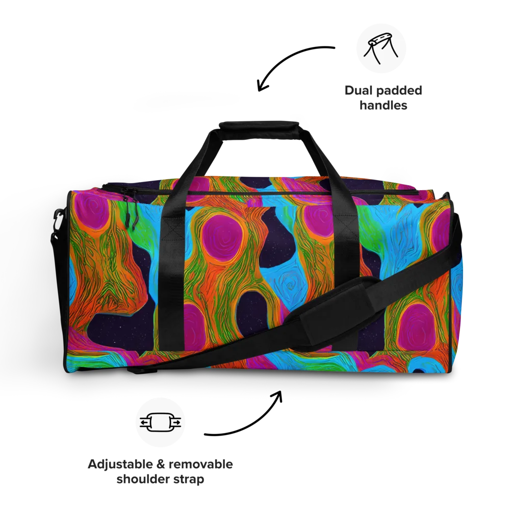 Galactic Harmony on Duffle Bag — Front