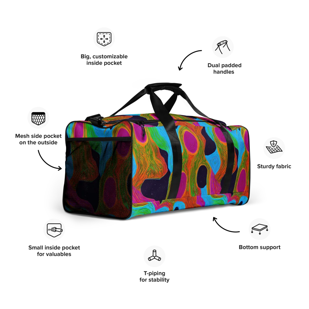 Galactic Harmony on Duffle Bag — Right Front