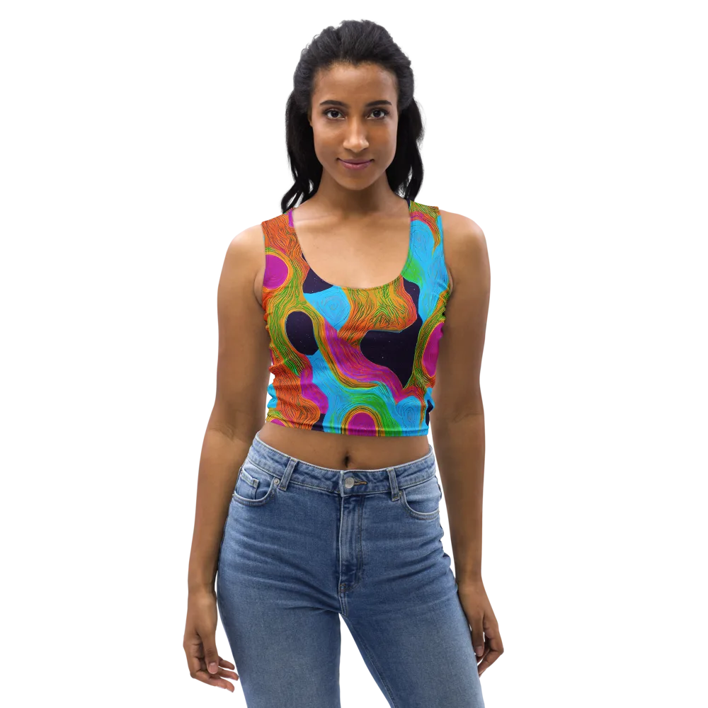 Galactic Harmony on Crop Top — Front