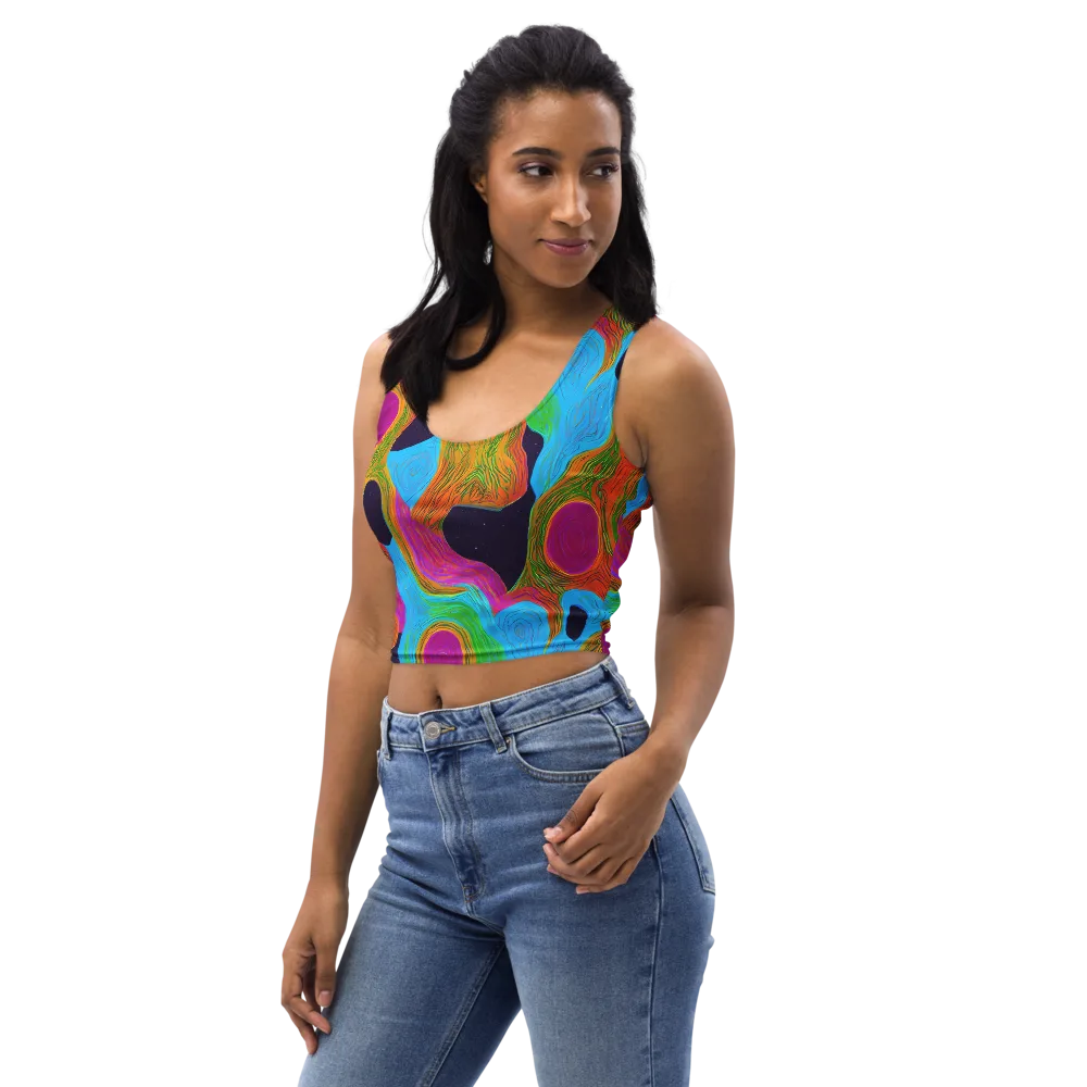Galactic Harmony on Crop Top — Left Front