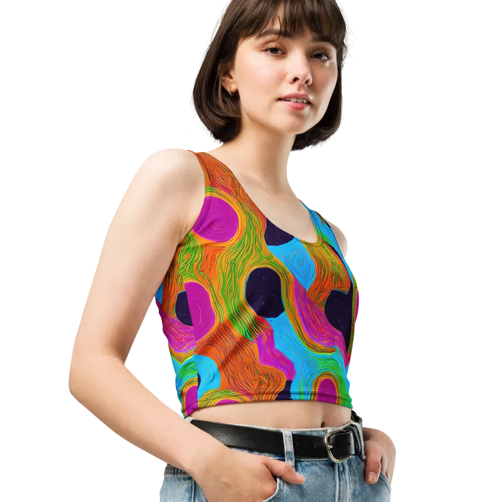 Galactic Harmony on Crop Top — Right Front