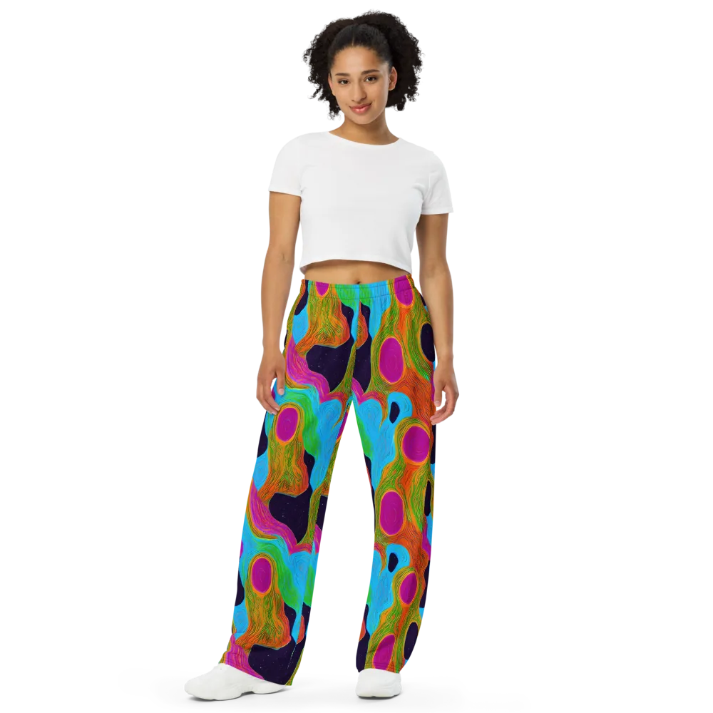 Galactic Harmony on Wide-Leg Pants — Front