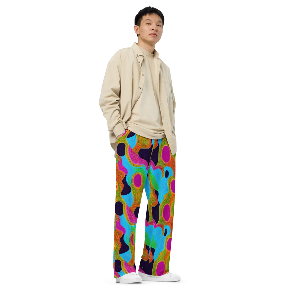Galactic Harmony on Wide-Leg Pants — Right Front