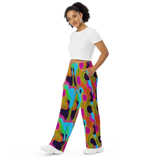 Galactic Harmony on a Wide-Leg Pants