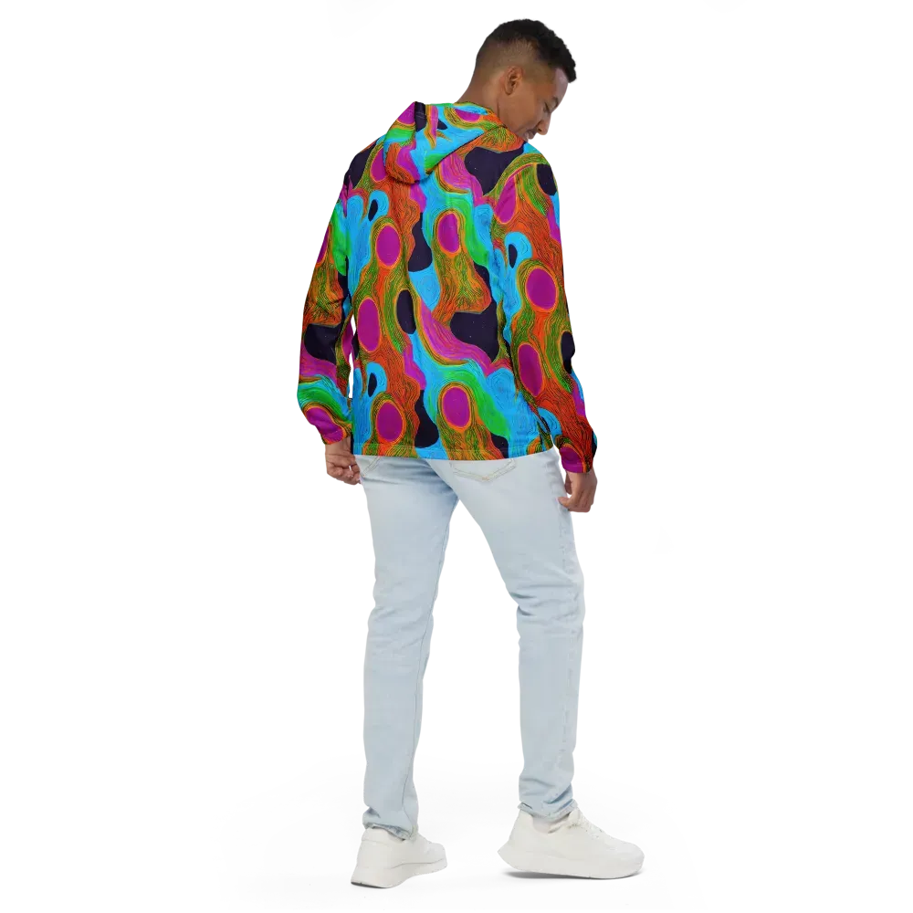 Galactic Harmony on Men's Windbreaker — Back